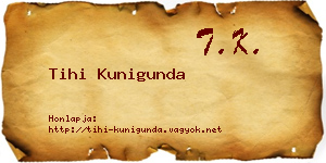 Tihi Kunigunda névjegykártya